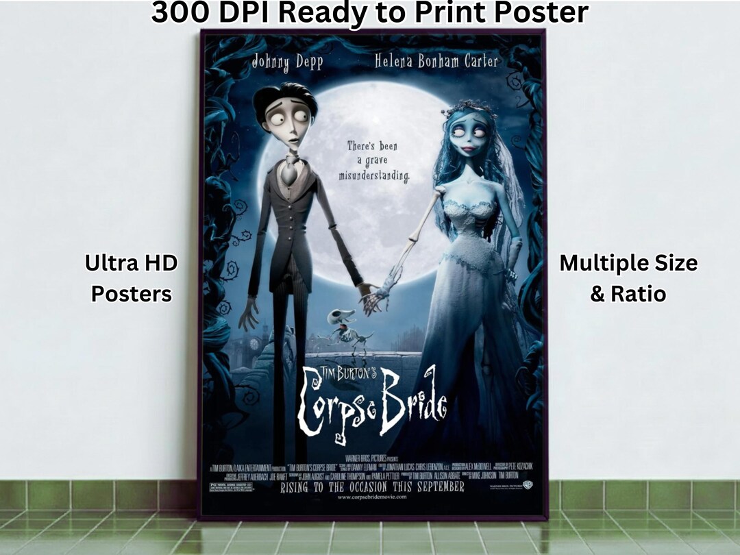 Corpse Bride Movie Poster: Halloween Wall Art (digital Download) - Etsy