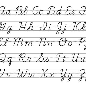 Paquete de ejercicios para trazar letras cursivas / Hojas de práctica del alfabeto / PDF imprimible para practicar la escritura a mano en mayúsculas y minúsculas