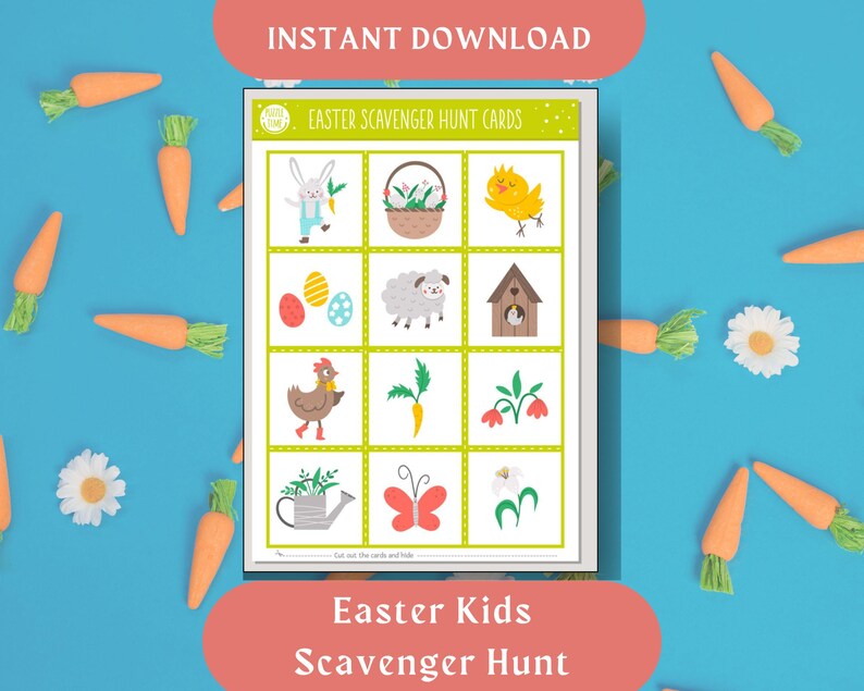 Easter Scavenger Hunt | Printable Game for Kids (ages 2-6) (digital ...