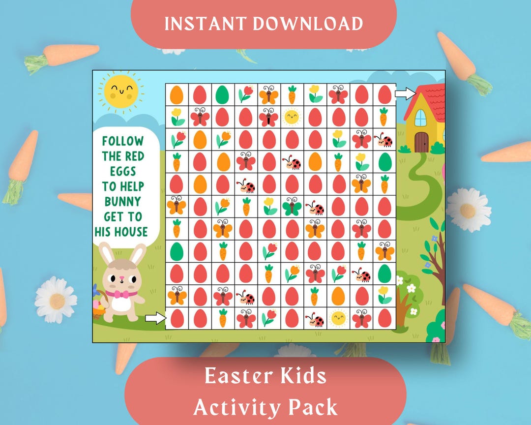 Easter Activity Pack for Kids | Printable Games & Worksheets (digital ...