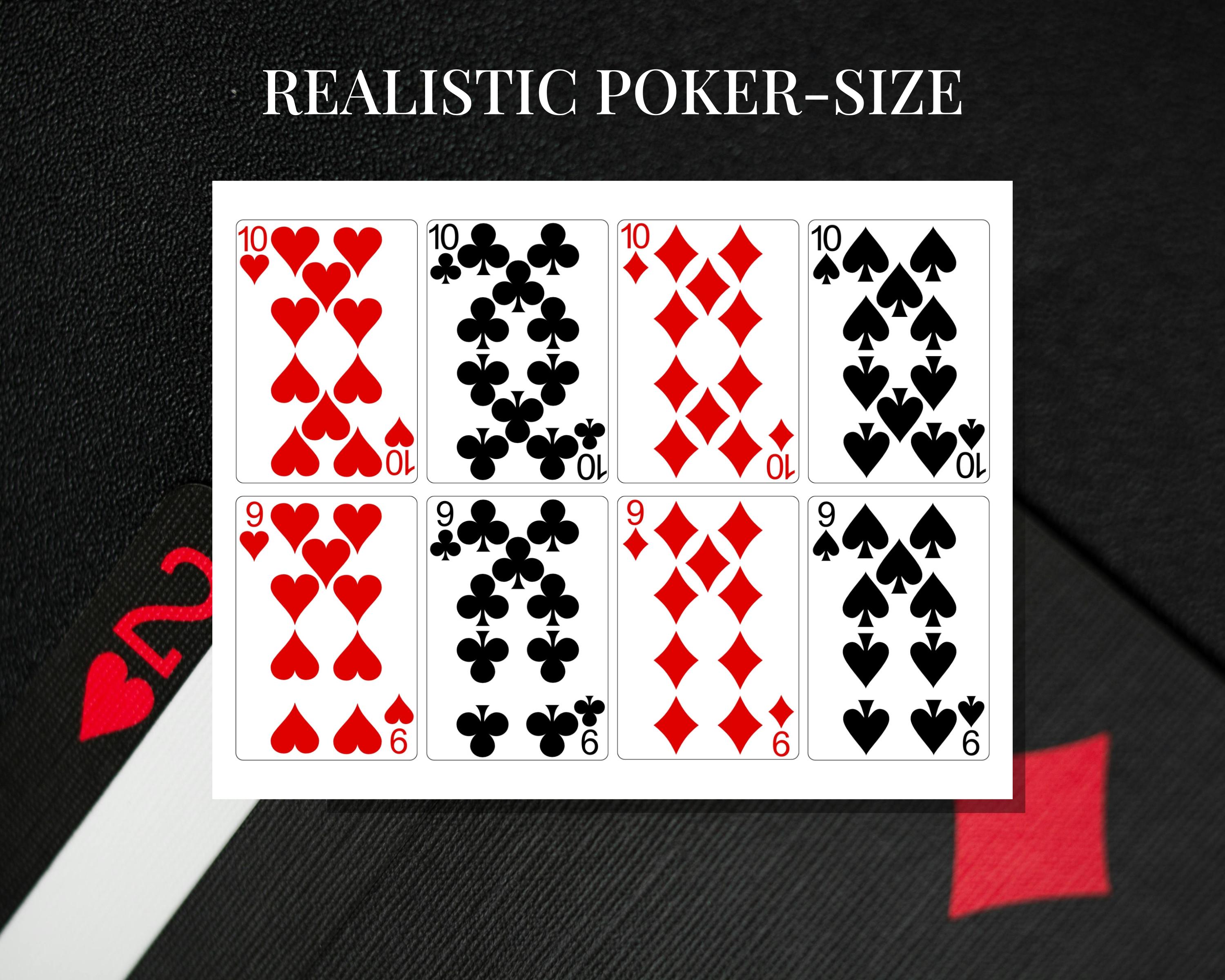 Printable POKENO Game Cards — Modern Playing Card Style 48 Cards