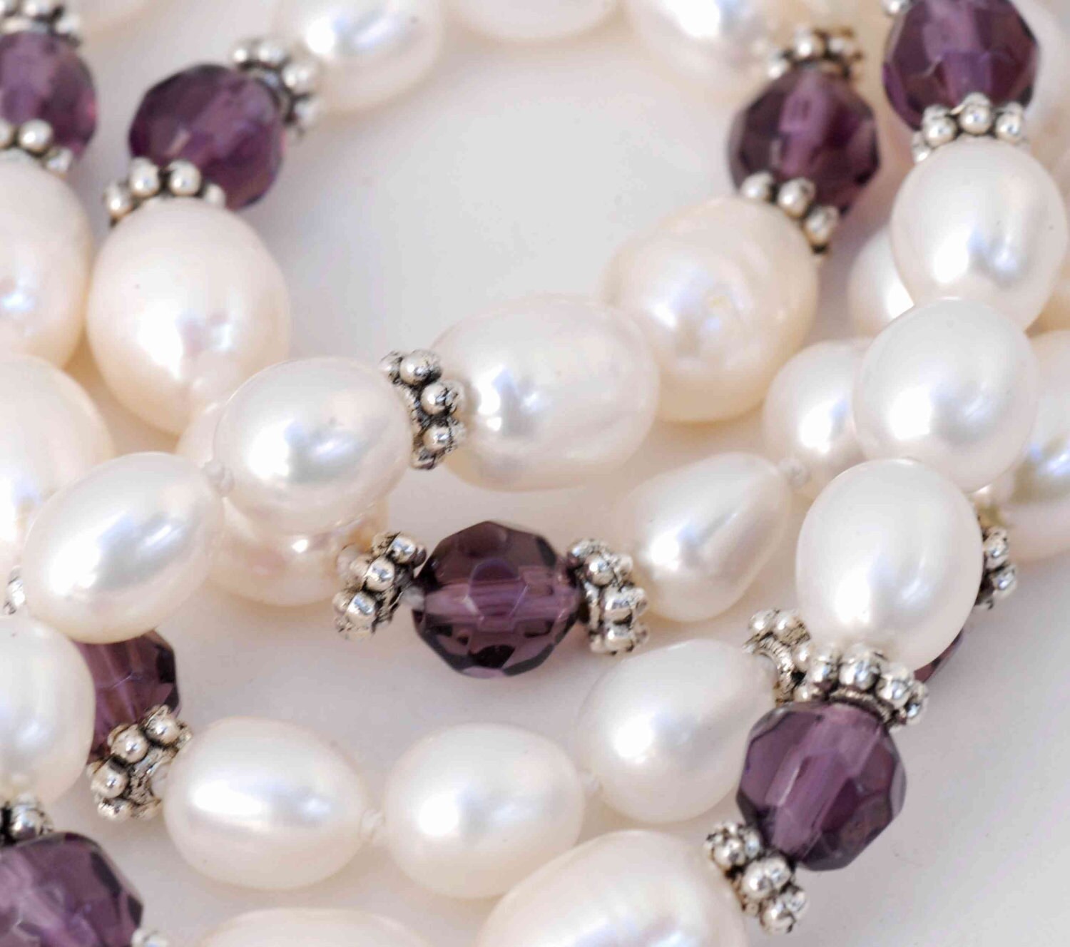 SPECIAL Purplewhite Ivory Baroque Rice Freshwater Pearl - Etsy