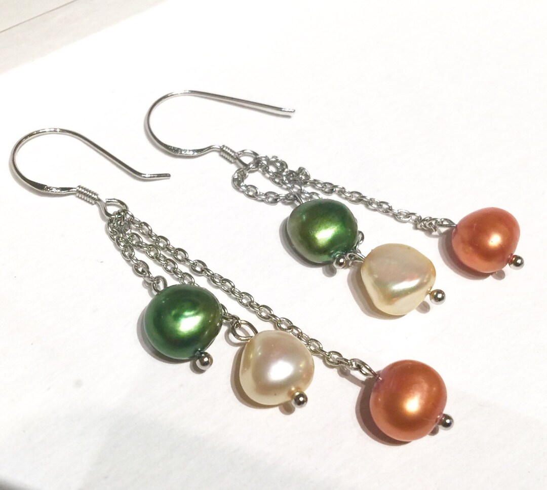 【BLACKPURPLE】23FW★ pearl luminary earrings Black Pearl Koi Lumina Earrings