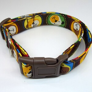 Colorful Cartoon Dog Collar Size XS, S, M or L
