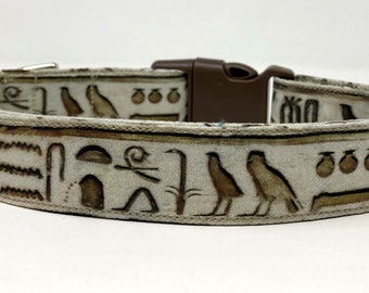 Hieroglyphics Dog Collar Size XS, S, M, L or XL