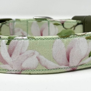 Tiffany Magnolia Dog Collar - Made in USA Small Collar (10-14)