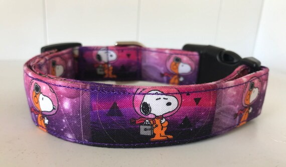 Snoopy in Space Dog Collar Size Extra Small Small Medium or | Etsy