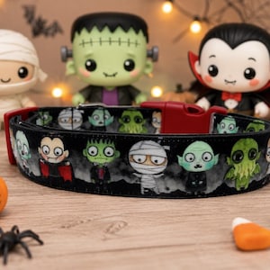 Little Monsters Dog Collar Size XS, S, M, L or XL