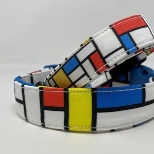 Piet Mondrian Artist Dog Collar Size XS, S, M, L or XL