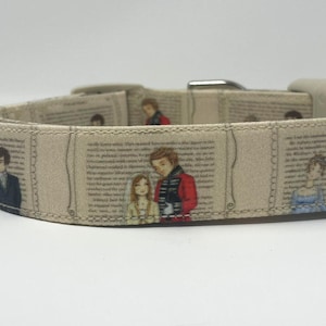 Pride and Prejudice Dog Collar Size XS, S, M, L or XL