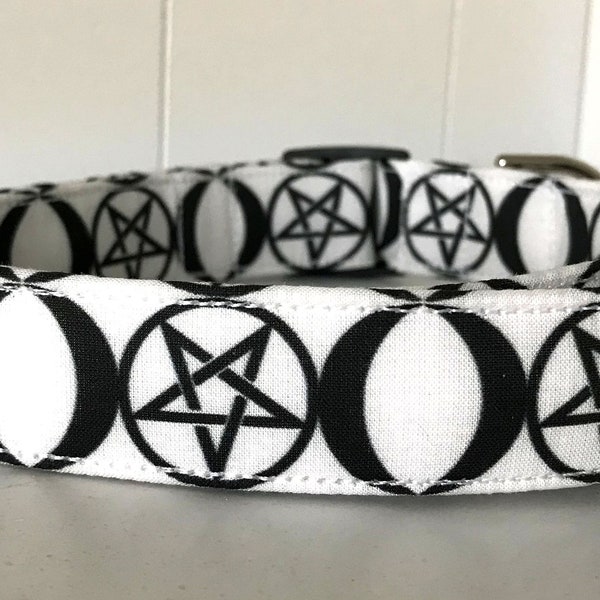 Wiccan Dog Collar Size XS, S, M, L or XL