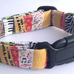 Rock &#39;N Roll Music Dog Collar Size XS, S, M, L