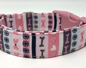 Verstellbares Valentinstags-Hundehalsband Mit Herzen – Weich, Waschbar, Für XS Bis XL (bis 37 Cm)