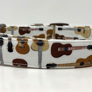 Acoustic Guitar Music Dog Collar Size XS, S, M, L and XL