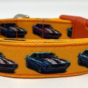Muscle Cars Dog Collar  Size XS, S, M, L and XL