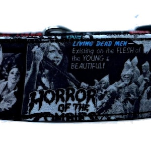 Horror Show Wide Dog Collar Size XS, S, M, L or XL