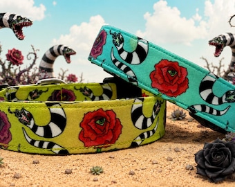 Sandworms Goth Dog Collar Size XS, S, M, L or XL