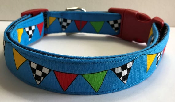 Checkered flag dog collar 2025
