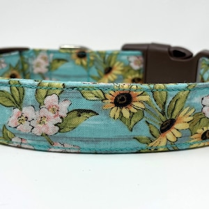Dogwood and Black Eyed Susan Dog Collar Size XS, S, M, L or XL