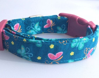 Butterfly Dog Collar Size XS, S, M, L