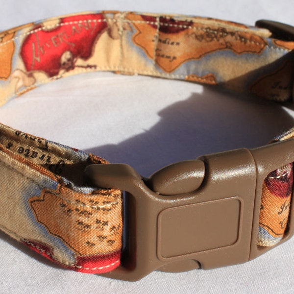 Peter Pan Neverland Map Dog Collar Pirate Size XS or S