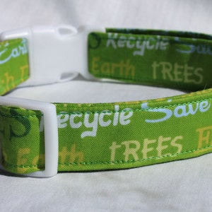 Earth Day Dog Collar Size XS, S, M or L