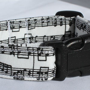 Music Staff Dog Collar Size XS, S, M, L Musical