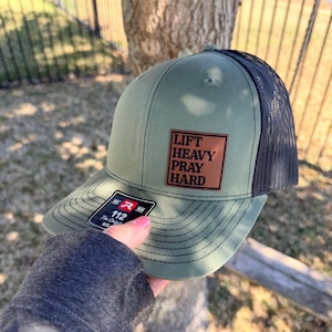 Jesus - Relegious - Lift Heavy Pray Hard - Cross - Richardson Hat - Trucker Hat