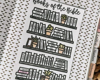 Books of the Bible Book Shelf Tracker Sticker