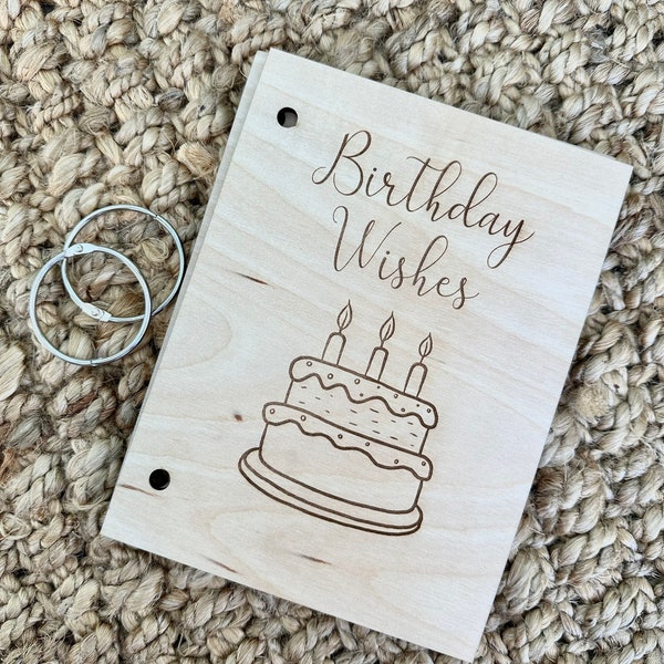 Cards of birthdays past, birthday card album, keepsake for kids, personalized birthday card holder, wooden, laser cut, birthday cards