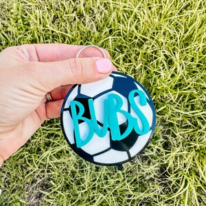 Soccer bag tag and keychain