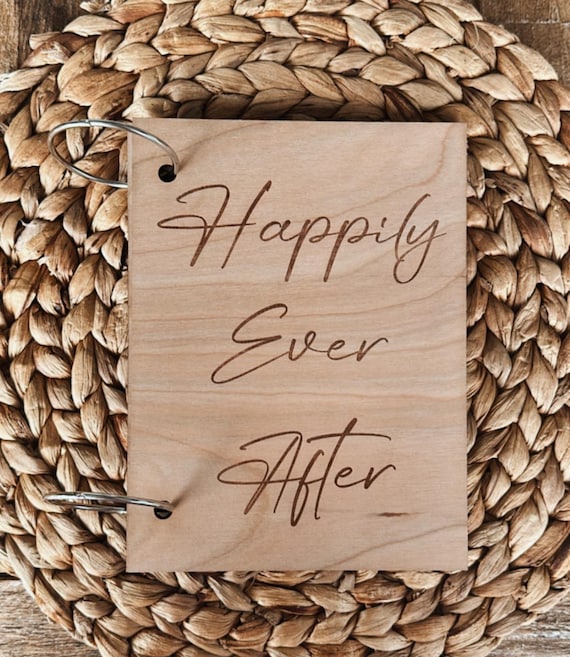 Custom Wood Wedding Card Keepsake Book, Laser Cut - Etsy