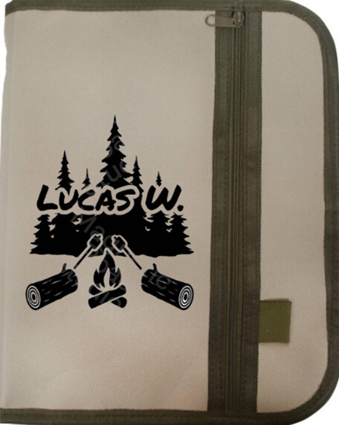 Personalized Scoutbook Cover – Custom Canvas Protector With Campfire ...