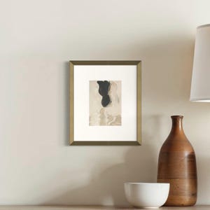 Original Abstract Fine Art Print, Black & White Monochrome Print (5x7)