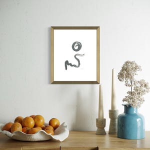 Original Abstract Fine Art Print, Black & White Monochrome Print (5x7)