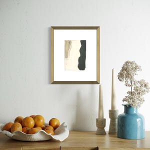 Original Abstract Fine Art Print, Black & White Monochrome Print (5x7)