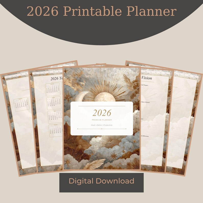2026 Digital Planner + Printable Bundle | Goodnotes Notability | Daily ...