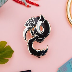 Kamaitachi Yokai Pin - Limited Edition Collaboration with Bakezori Books from Japan - Japanese Ghost Spirit Hard Enamel Pin - Sickle weasel