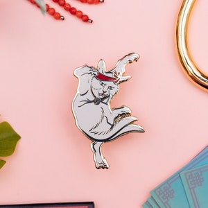 Spilla Bakeneko YOKAI - Collaborazione in edizione limitata con Bakezori Books dal Giappone - Spilla in smalto duro con spirito fantasma giapponese - Gatto giapponese