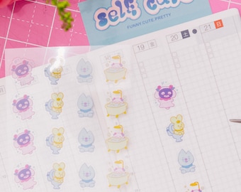 ZELFVERZORGING - funny.cute.pretty set stickervellen planner