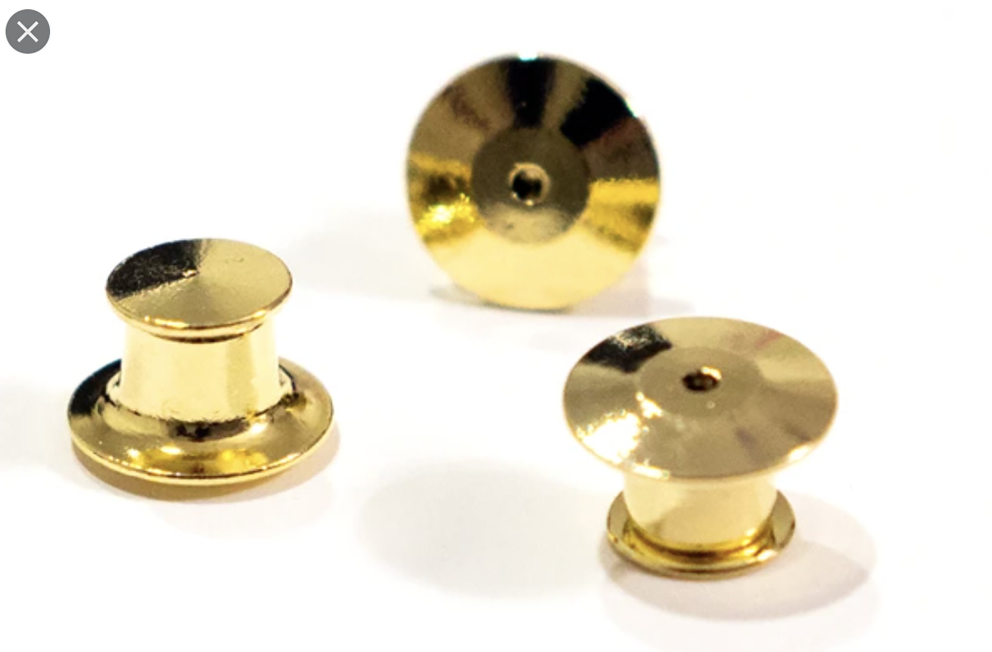 Brass Replacement Clutch Pin Backs - 1 Dozen