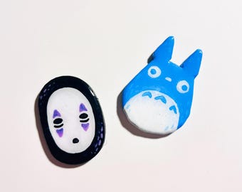 Studio Ghibli Guys — Handmade Clay Pin/Magnet