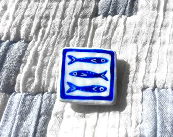 Little Sardines — Handmade Clay Pin/Magnet