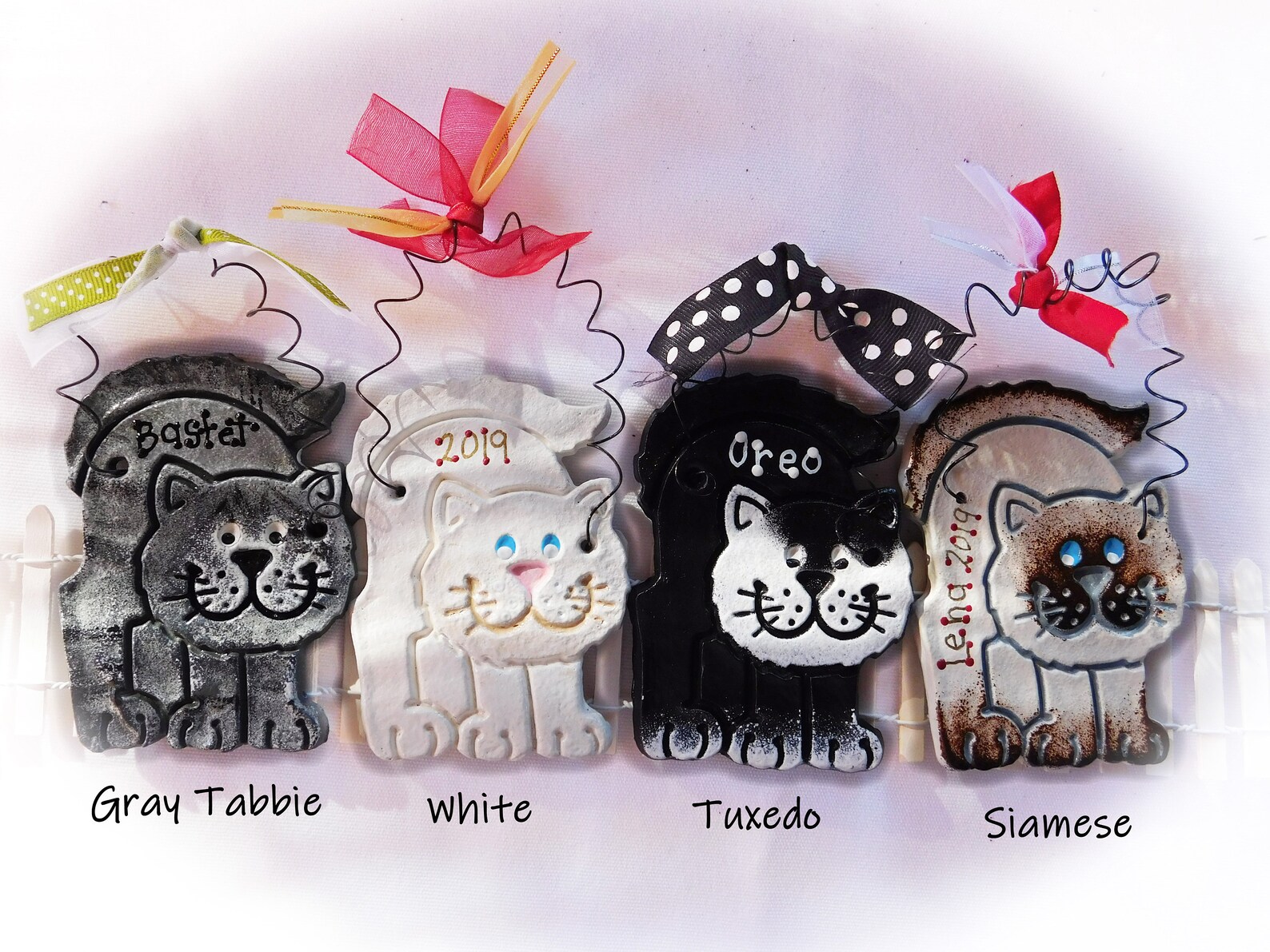 Black Cat Cat Ornament Personalized Cat Lovers Christmas Etsy