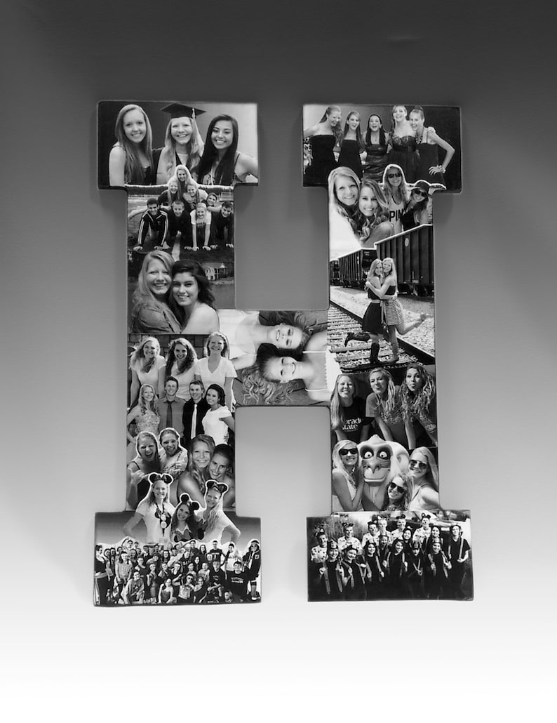 Letter Collage Friend Collage Custom Photo Letter Collage College Graduation Gift Girlfriend Photo Gift High School Graduation Gift
