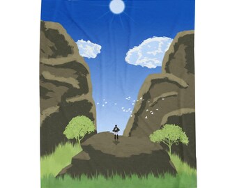 Attack on Titan Plush Blanket – Velveteen Throw, Nature Scene