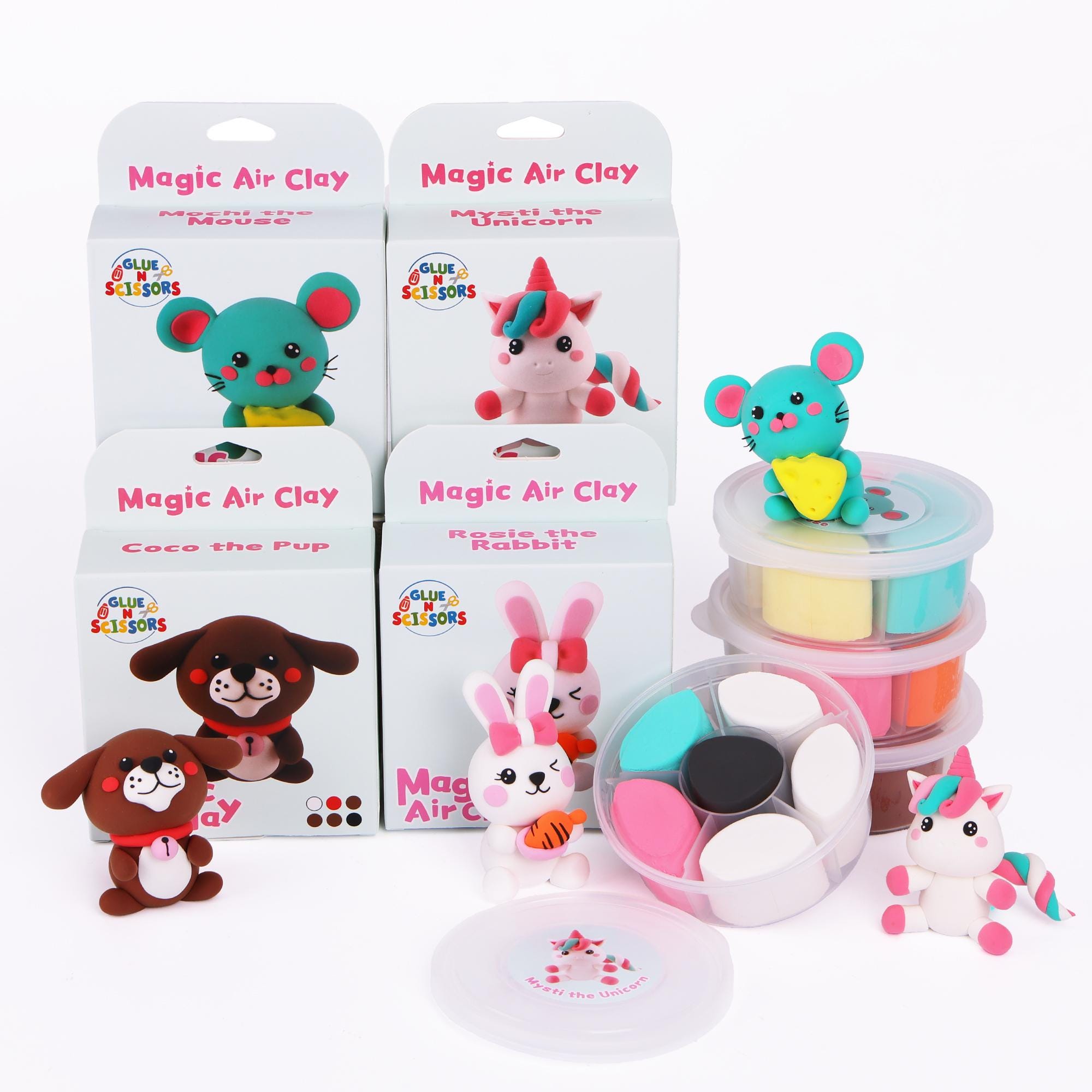 Magic Air Clay Animal Bundle DIY Clay Craft Kit Set for Kids