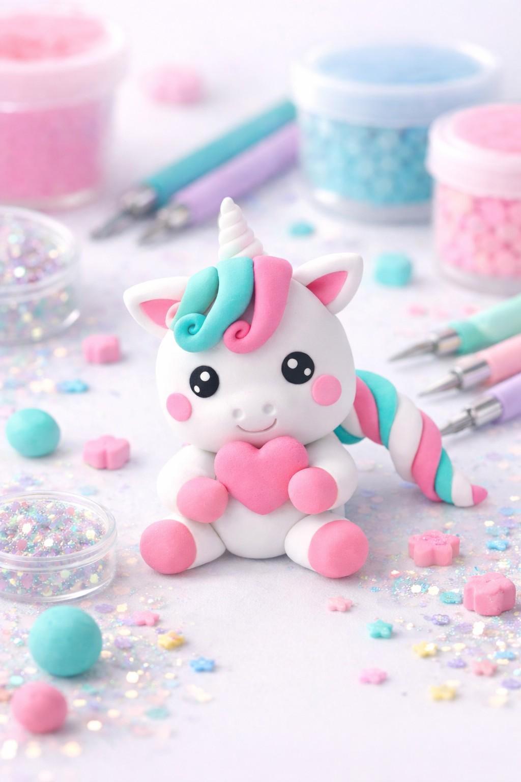 Air Dry Clay Fun DIY Clay Craft Kit Glue N Scissors Mysti the Unicorn