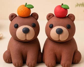 Air Dry Clay Animal Craft Kit | Capybara with Apple Modeling Activity