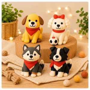 Magic Air Clay Dog Kit – Puppy Craft Activity for Kids (Air Dry)